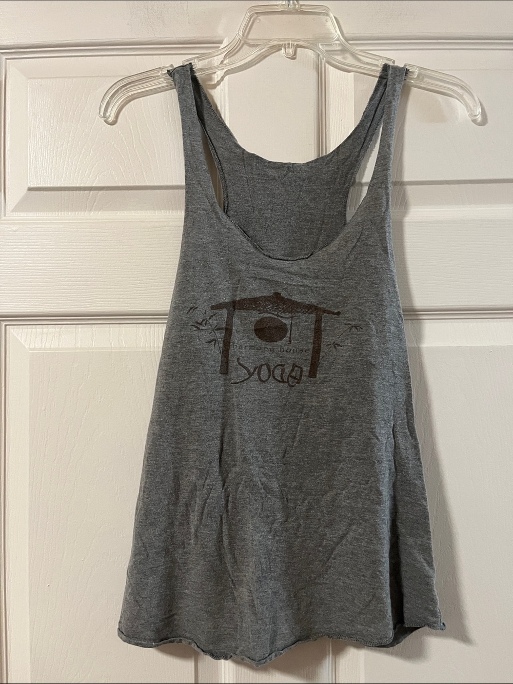 Women's Gray Graphic Racerback Tank Top - Unbranded